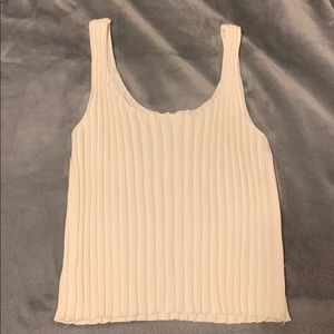 NWOT! White Ribbed Tank Top